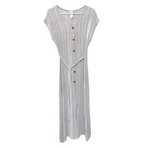 Caution To The Wind Women's Grey Midi Dress Size L